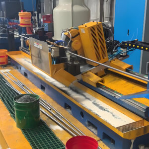 Cold saw computer fly cutting