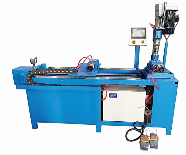 Servo feeding pneumatic drill