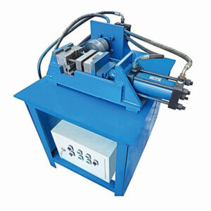 Hydraulic arc cutting and tube shrinking integrated machine