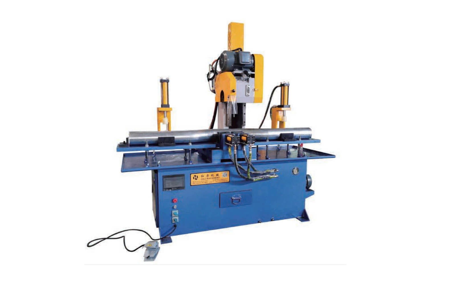 Slide rail feed type circular saw